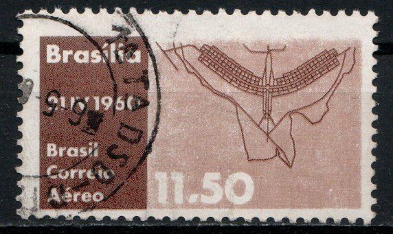 Alle Briefmarken: Timbre Brésil Brasilia 1960 oblitéré – Gebraucht aus Blonay von Leglaude_01