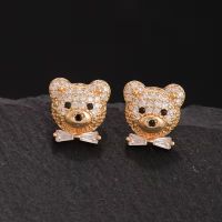 18k vergoldete Niedliche Bärli  mit Zirkonia Steinen🐻