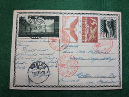 Carte postale(Ansichtkarten) philatélie vol Zeppelin Sui1930