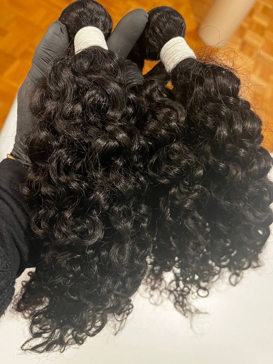 Lizourey Echthaarverlängerung - 100% Unbehandeltes Brasilianisches Haar, Gewellt, 100g/Bündel, Länge 25-76 Cm