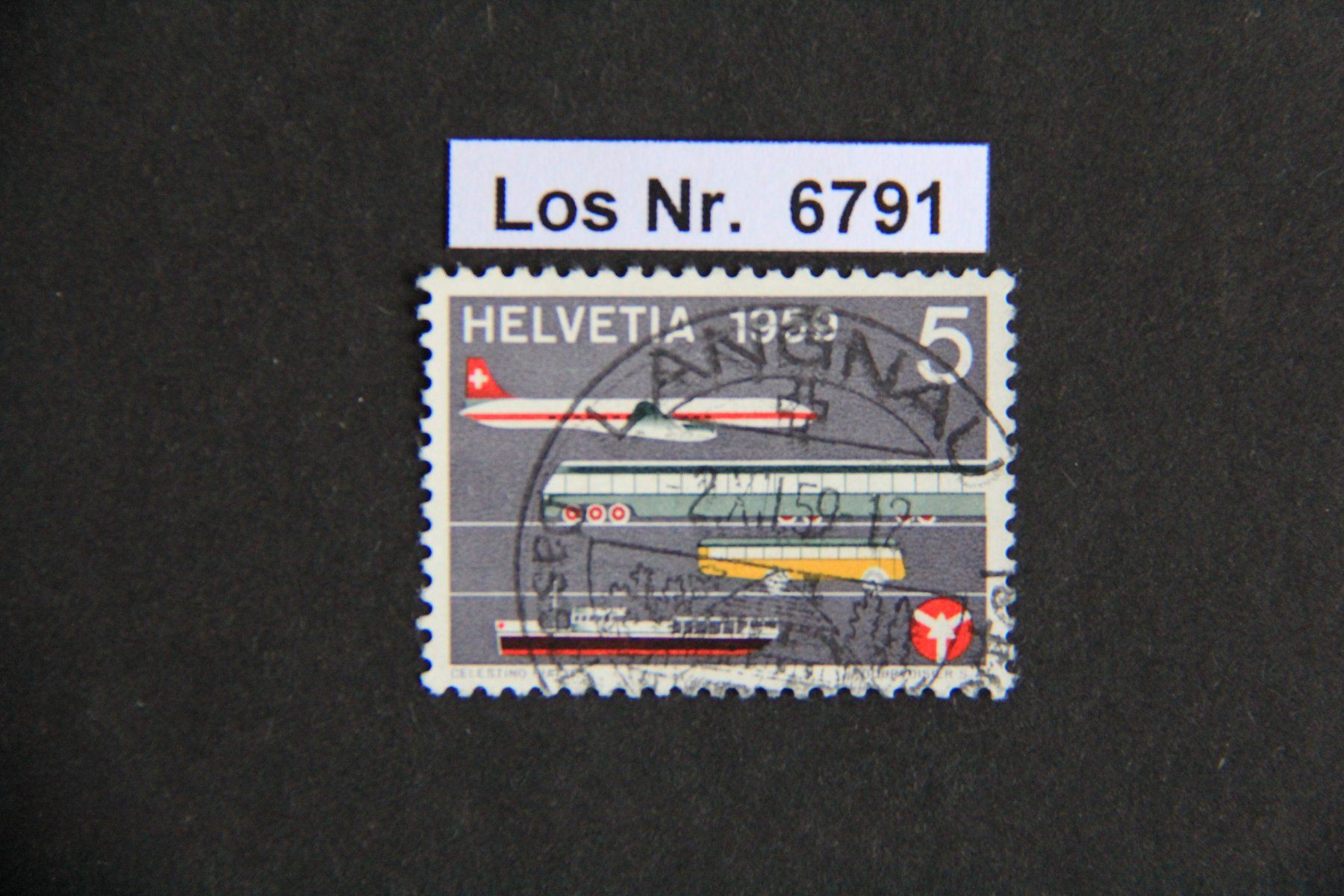 Tutti i francobolli: CH 1959 Ortsstempel mit Datum                       Los 6791 – Usato da Volken venduto da jukon65
