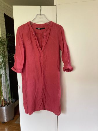 Penn&ink NY Leinen Kleid Tunika Rot S/M