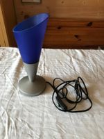 Lampe en verre bleu