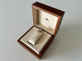HERMES-Paris precious wood watch box with leather interior