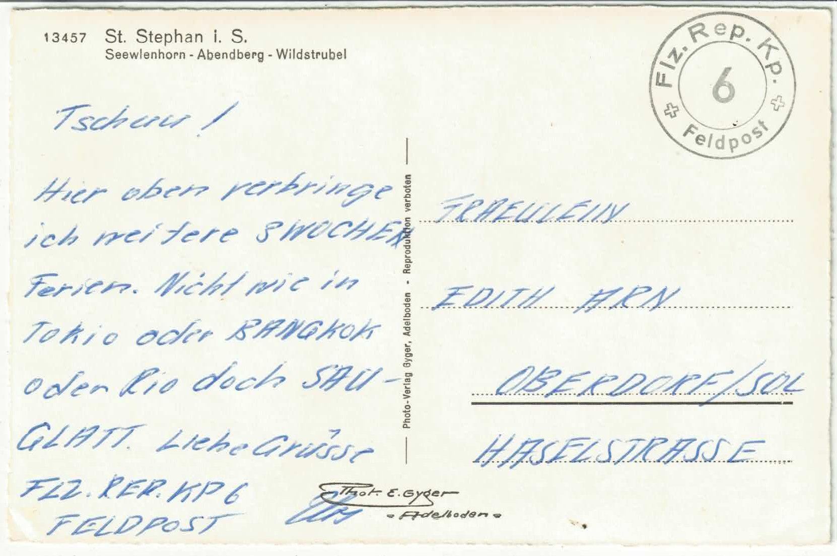 Cartoline postali: St. Stephan i./S. - Generalansicht - Photo: E. Gyger – Usato da Ettingen venduto da Kartenplanet 1