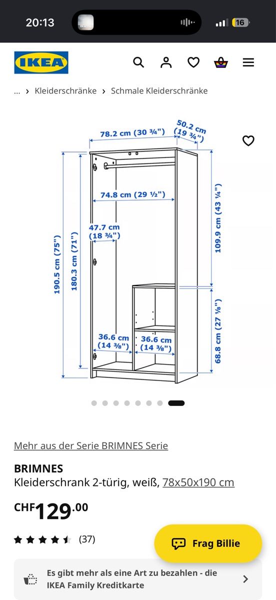 Ikea Schränke: IKEA BRIMNES SCHRANK  – Gebraucht aus Rorschach von hannazs29 5