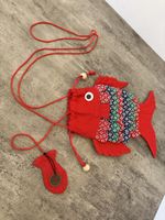 Fisch Beutel asiatisch / Stoff mit Münze