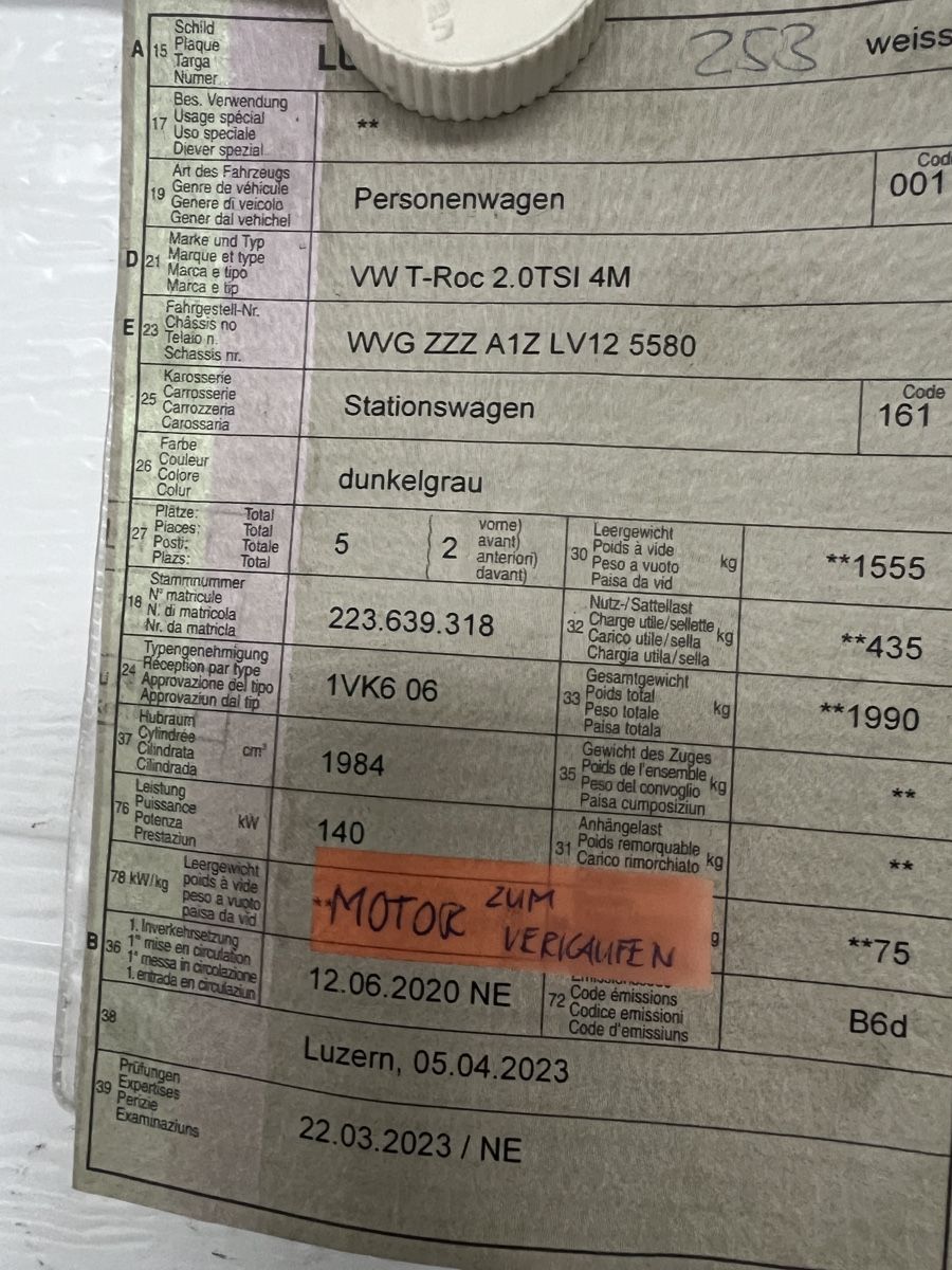 VW Tutti pezzi di ricambio auto: Scheibenwischer Arme  VW T-ROC – Usato da Dietikon venduto da burak_taci 2