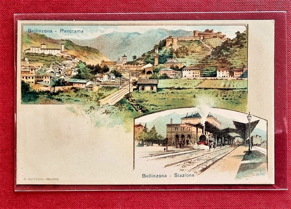 Bellinzona Stazione Bahnhof Panorama Eisenbahn Kaufen auf Ricardo