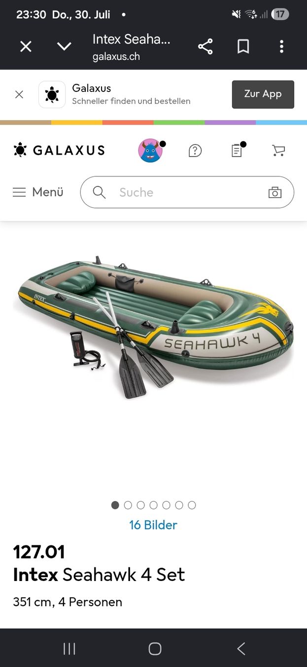 Barche: Schlauchboot Intex Seahawk 4 Set 351cm 4 Personen – Nuovo (secondo la descrizione) da Rickenbach SO venduto da mic_9sc9