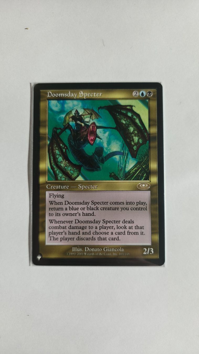 Magic The Gathering Carte collezionabili: MTG BDoomsday Specter - 103/143 - Mint – Nuovo (secondo la descrizione) da La Tour-de-Peilz venduto da val_h8g8