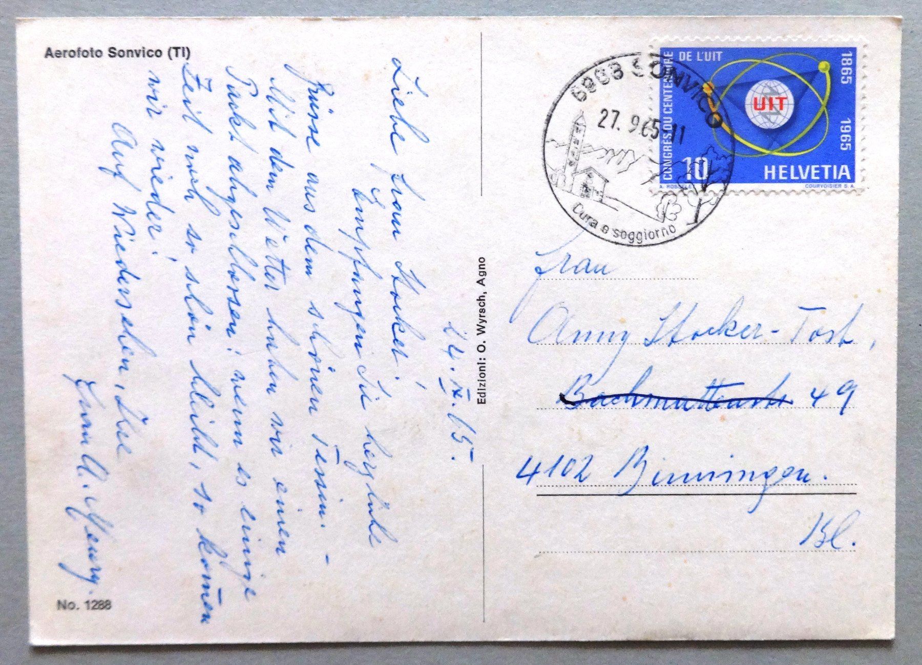 Cartes postales: Aerofoto Sonvico – D'occasion à Fétigny par Billy2miny 1