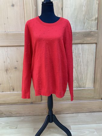 Manor Damen Pullover, Gr.L, Rot , Baumwolle