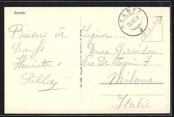 Cartoline postali: AK Scanfs, Ortsansicht am Fluss – Usato da Berlin venduto da bartko-reher 1