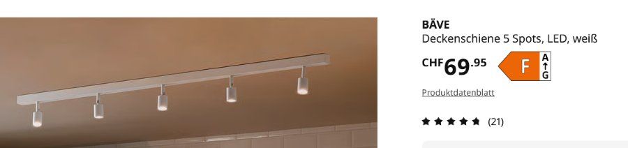 Ikea Lampadari & plafoniere: Deckenleuchte Bräve – Usato da Basel venduto da N014 1