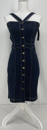 MANGO JEANS Robe Jeans Bouton