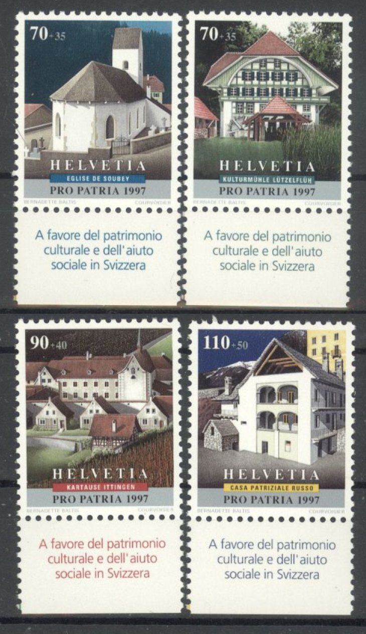 Alle Briefmarken: 1997, Pro Patria ** – Gebraucht aus Willisau von Vollstempel