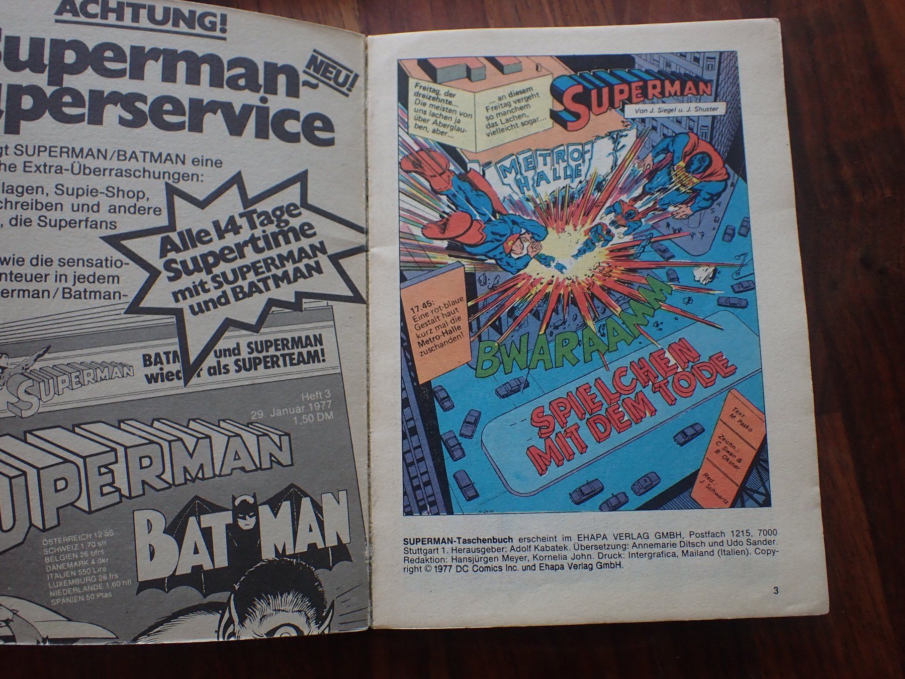 Fumetti: 6 alte Ehapa " SUPERMAN " Taschenbuch Comic Hefte / Alben – Usato da Geroldswil venduto da boy5toy 2