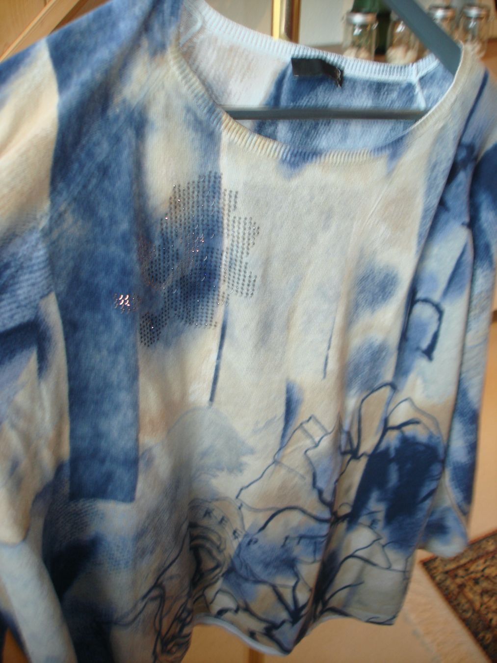 Rabe Maglioni & Felpe: 2 leichte Pullover, RABE, Gr.48, grau & blau, etwas Glitzer – Usato da Boswil venduto da LuziaB01 5