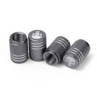 Punisher Ventilkappen Totenkopf Design Schwarz, Neu! 4 Stk.