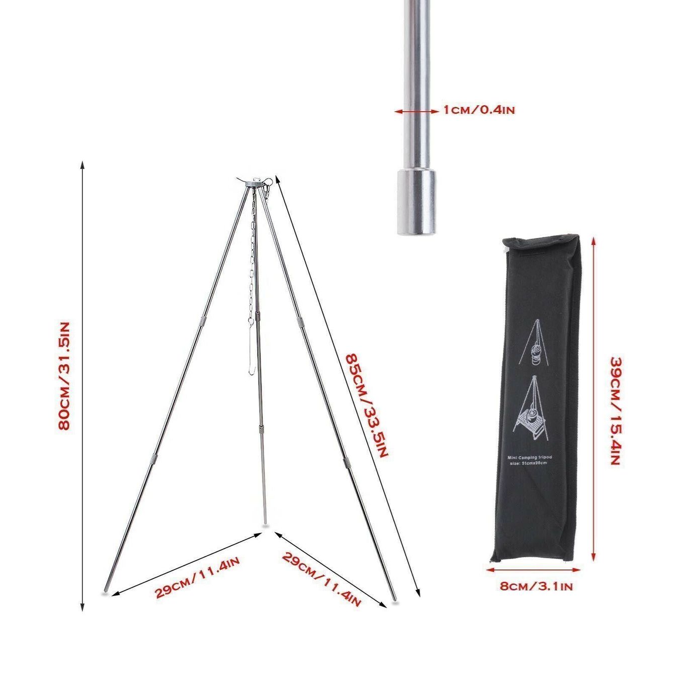 Trépieds & Accessoires: Kochen Camping Lagerfeuer Stativ – Neuf (Voir description) à Kirchdorf AG par Apost008 4