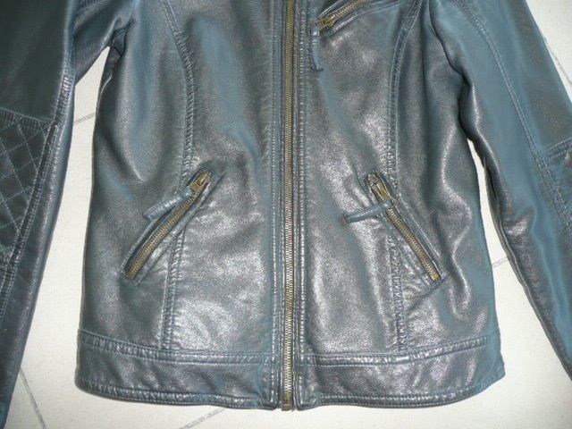 Jacken & Mäntel: Jacke aus Kunstleder blau Gr 152 – Gebraucht aus Zug von falama 3