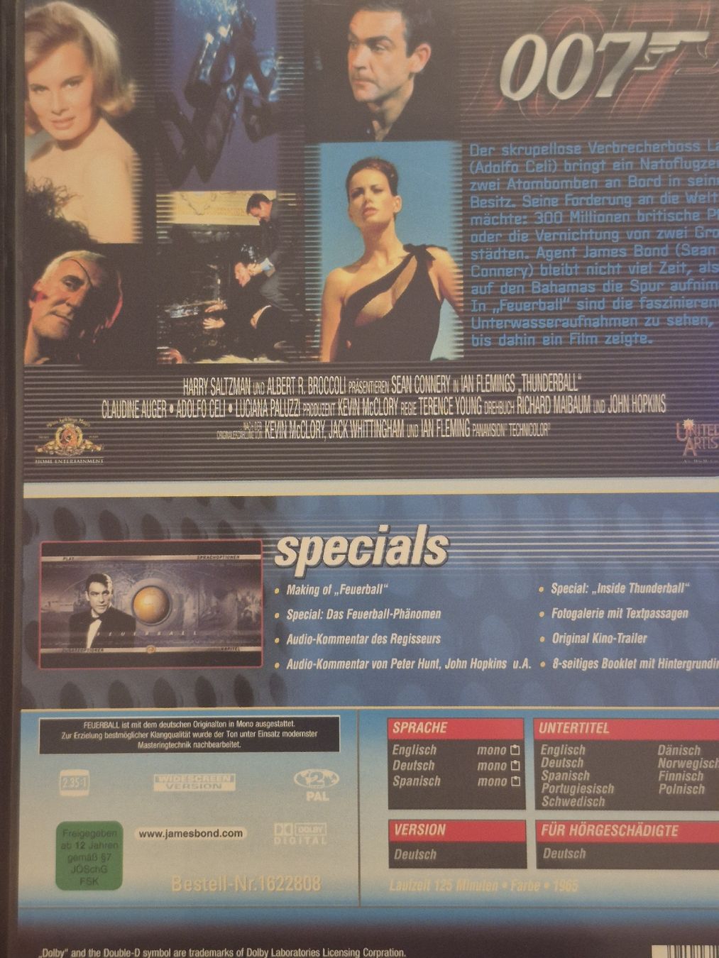Alle DVDs: Feuerball James Bond DVD – Gebraucht aus Oberembrach von Kady638 1