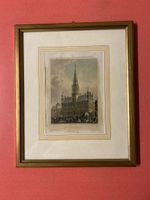 Alte Brüssel Grafik im Rahmen, Rathaus, Rarität! Top!