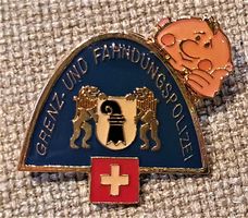 M497 - Pin Schweiz Grenz und Fahndungs Poliei Basel / Baby