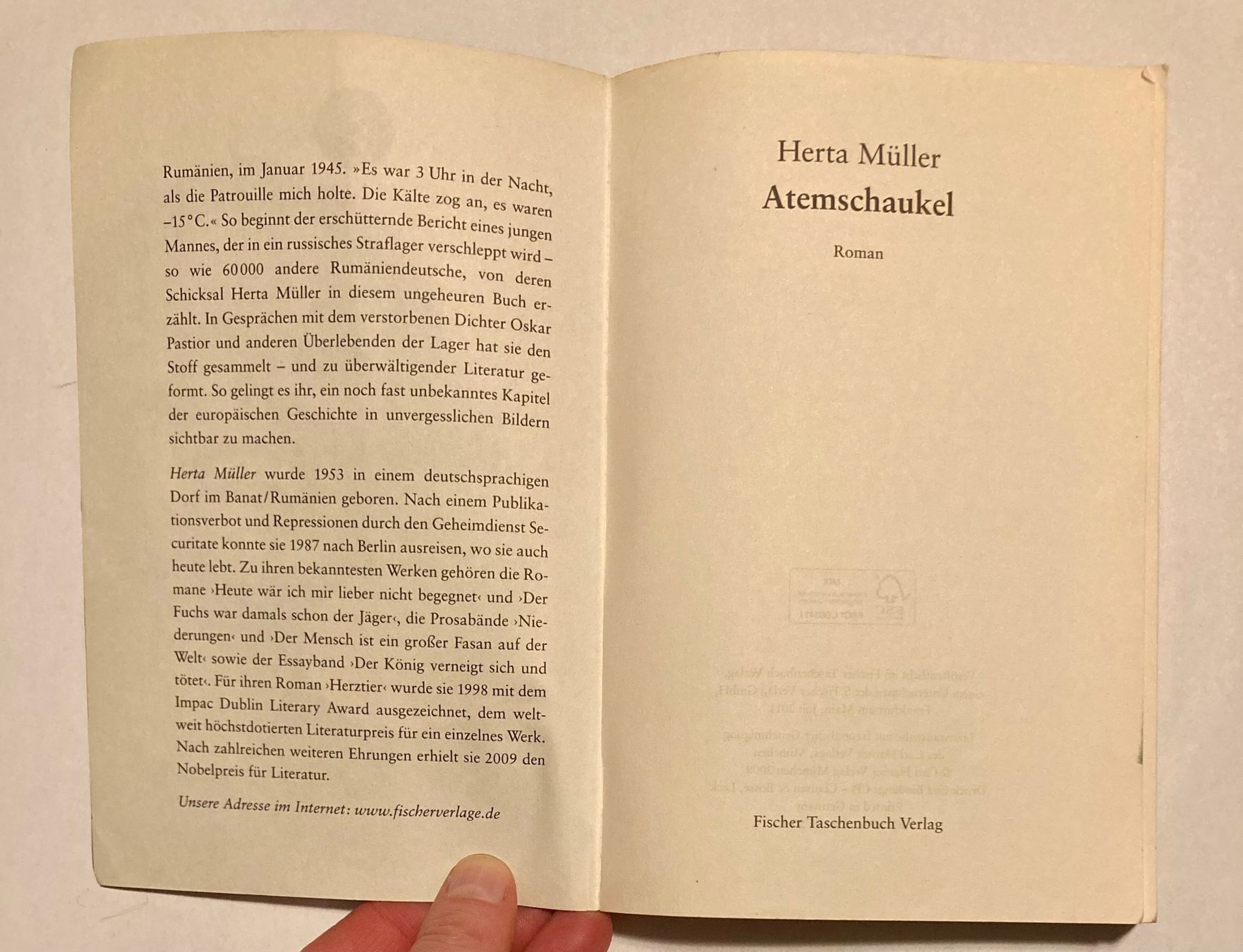 Libri: Atemschaukel (von Herta Müller) – Usato da Bubendorf venduto da Alpenheidi 3