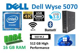 Dell Wyse ThinClient 5070 16GB 512 SSD M.2 Intel 4core WIN11