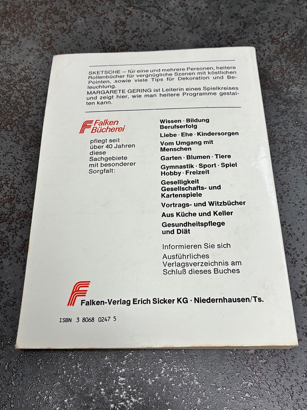 Libri: Sketsche Kurzspiele Buch 1969 – Usato da Horw venduto da adler65 1