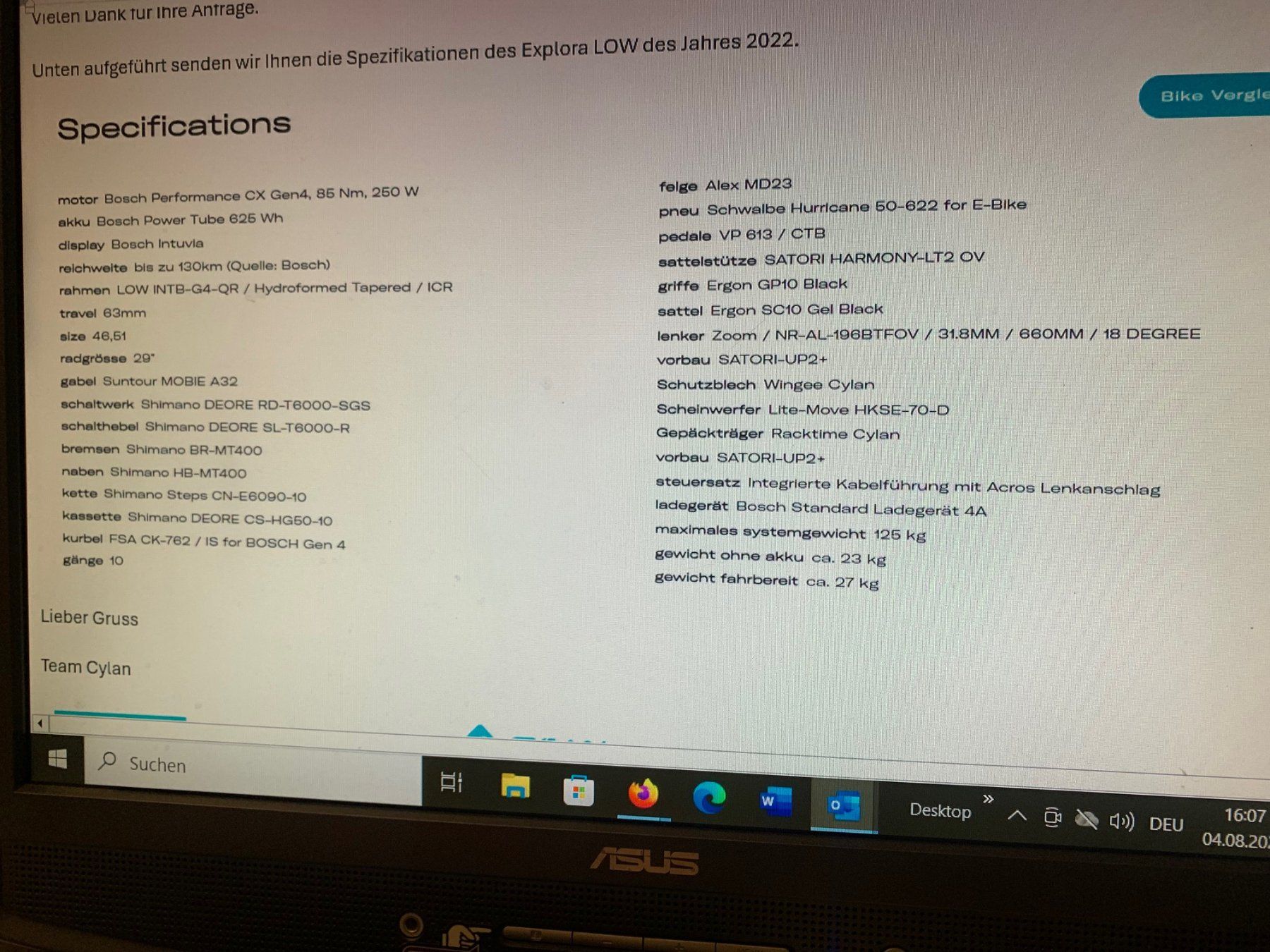 Biciclette: Cylan Explora Low Jhg 2022 – Nuovo (secondo la descrizione) da Baden venduto da Baden8 3