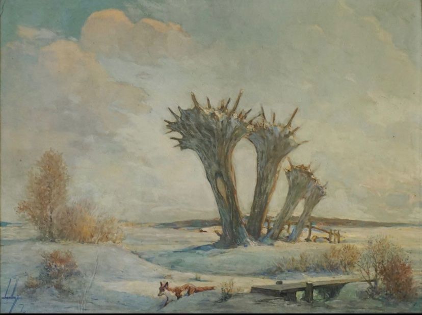 Dipinti: Ölgemälde Norddeutsche Winterlandschaft – Usato da Cham venduto da Chramschopf 2