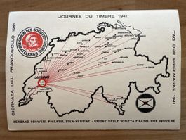 AK von Tag der Briefmarke 1941 Lausanne