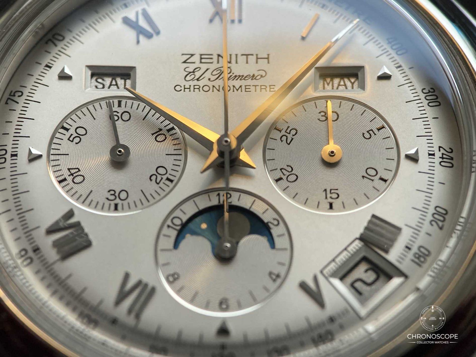 Zenith Orologi: Zenith Chronomaster Full Calendar Chronograph Cal. 410, Full – Usato da Luzern venduto da ChronoScope6004 5