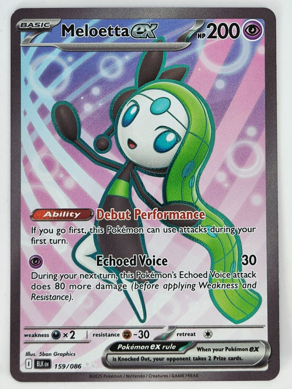 Pokémon Carte collezionabili: Meloetta EX / Black Bolt / Schwarze Blitze / BLK 159 – Nuovo (secondo la descrizione) da Arni AG venduto da PokemonCardsStore