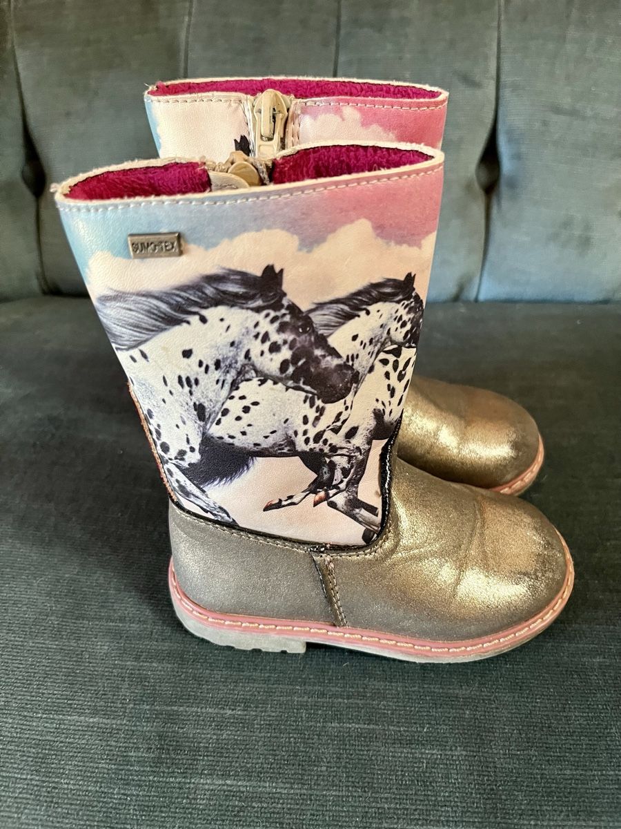 Scarpe per ragazze: Mädchenstiefel Gr. 22 Pferdemotiv – Usato da Erlenbach im Simmental venduto da ancatan
