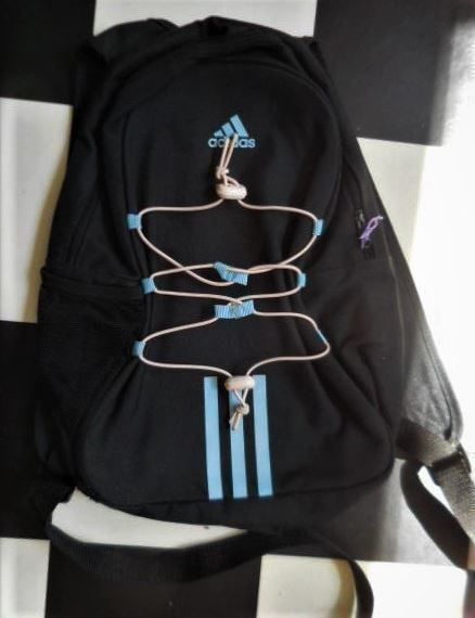 Adidas Borse & Zaini: ADIDAS Kinder Rucksack schwarz hellblau – Usato da Basel venduto da frausommerwind 1