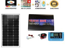 🔥 Solaranlage 100W Solar panel Wechselrichter Laderegler