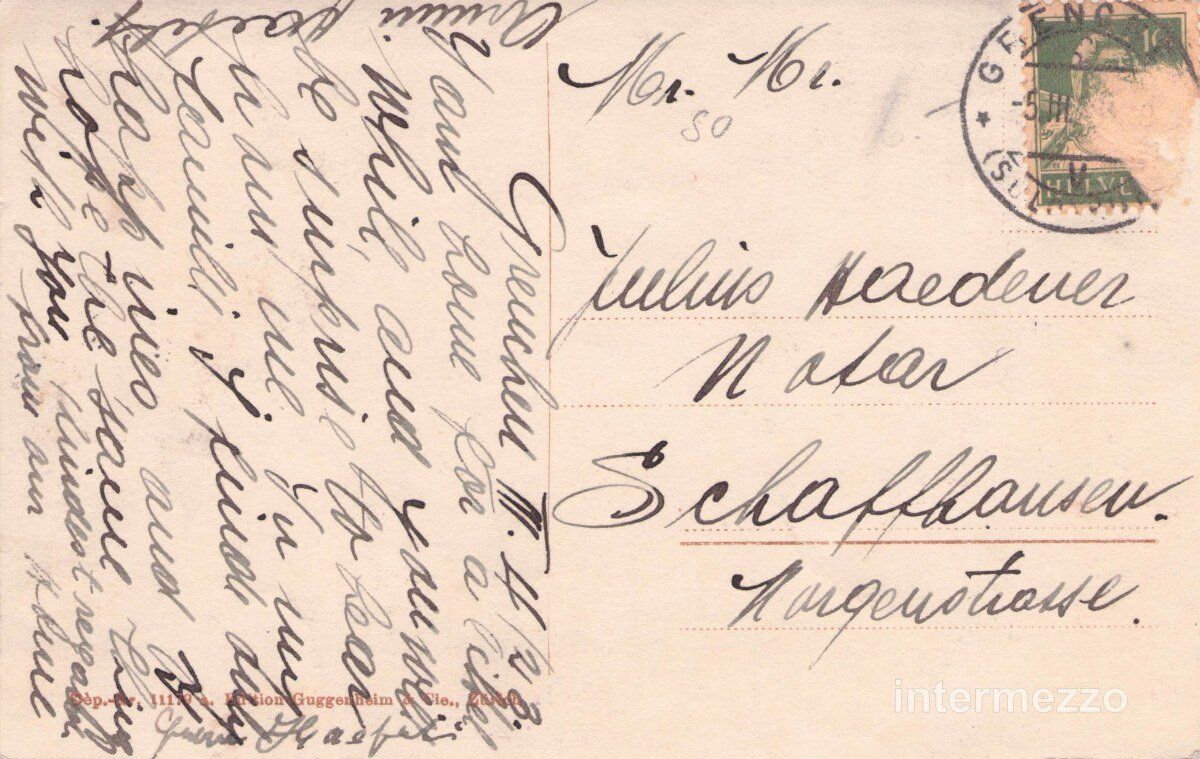 Cartoline postali: Grenchen SO // 1928 Strasse Kirche – Usato da Basel venduto da intermezzo12 1