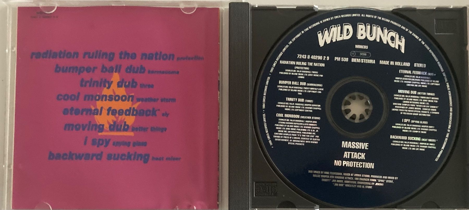 CD: MASSIVE ATTACK V MAD PROFESSOR - NO PROTECTION – Usato da Poliez-Pittet venduto da Newtown-Records 2