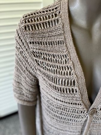 Jäckchen, 1/2 Arm taupe Gr40," Gerry Weber", Bändchengarn