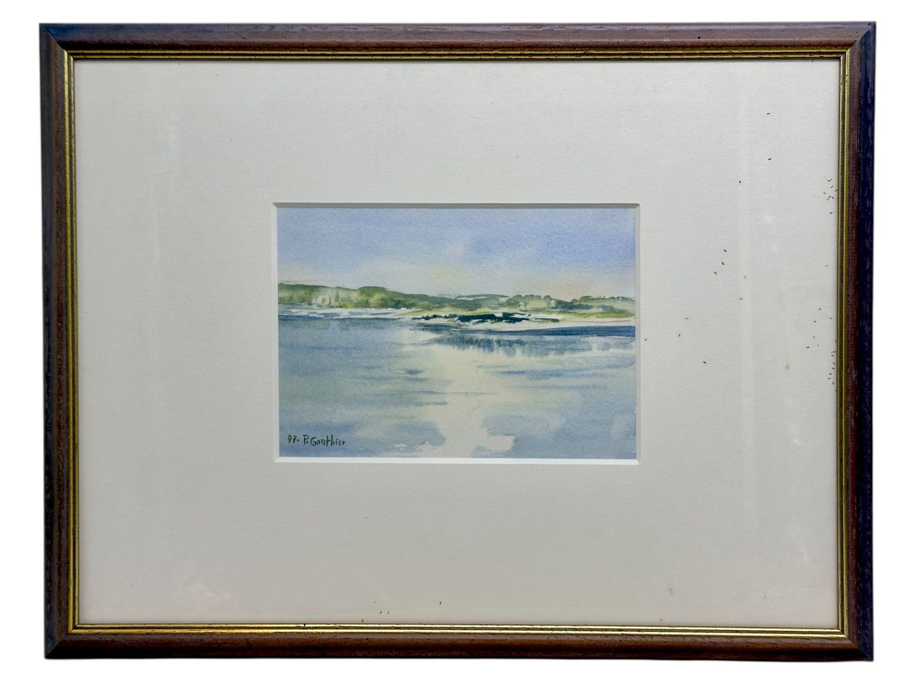 Dipinti: Pascal GONTHIER - Aquarelle originale paysage Lac Léman – Usato da Morges venduto da vintix 6