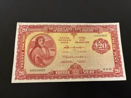 Central Bank of Ireland, 20 Pounds 1965