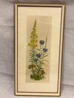 Farbenfrohes Aquarell mit Agrimony Bachblüten 41.5 x 21.5 cm