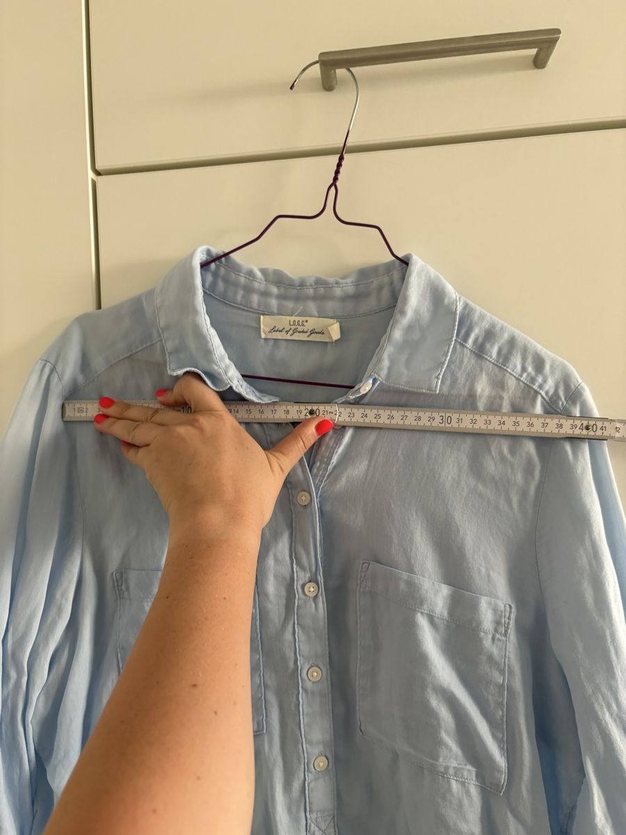 H&M Camicette: Camicia azzurra L.O.G.G. H&M taglia L usata – Usato da Basel venduto da sab_mjg8 1
