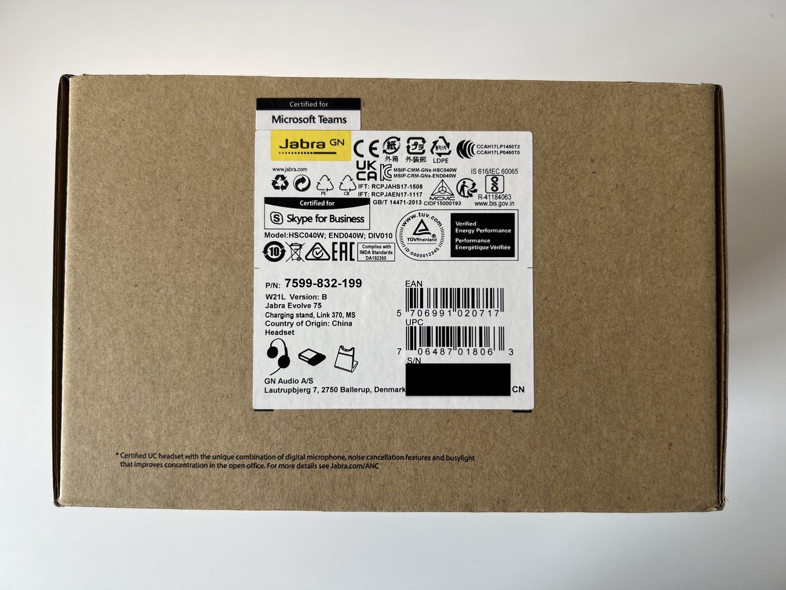 Jabra Cuffie: Jabra Evolve 75 MS Stereo + Ladestation + Link 370 – Usato da Zürich venduto da Kollege7 9