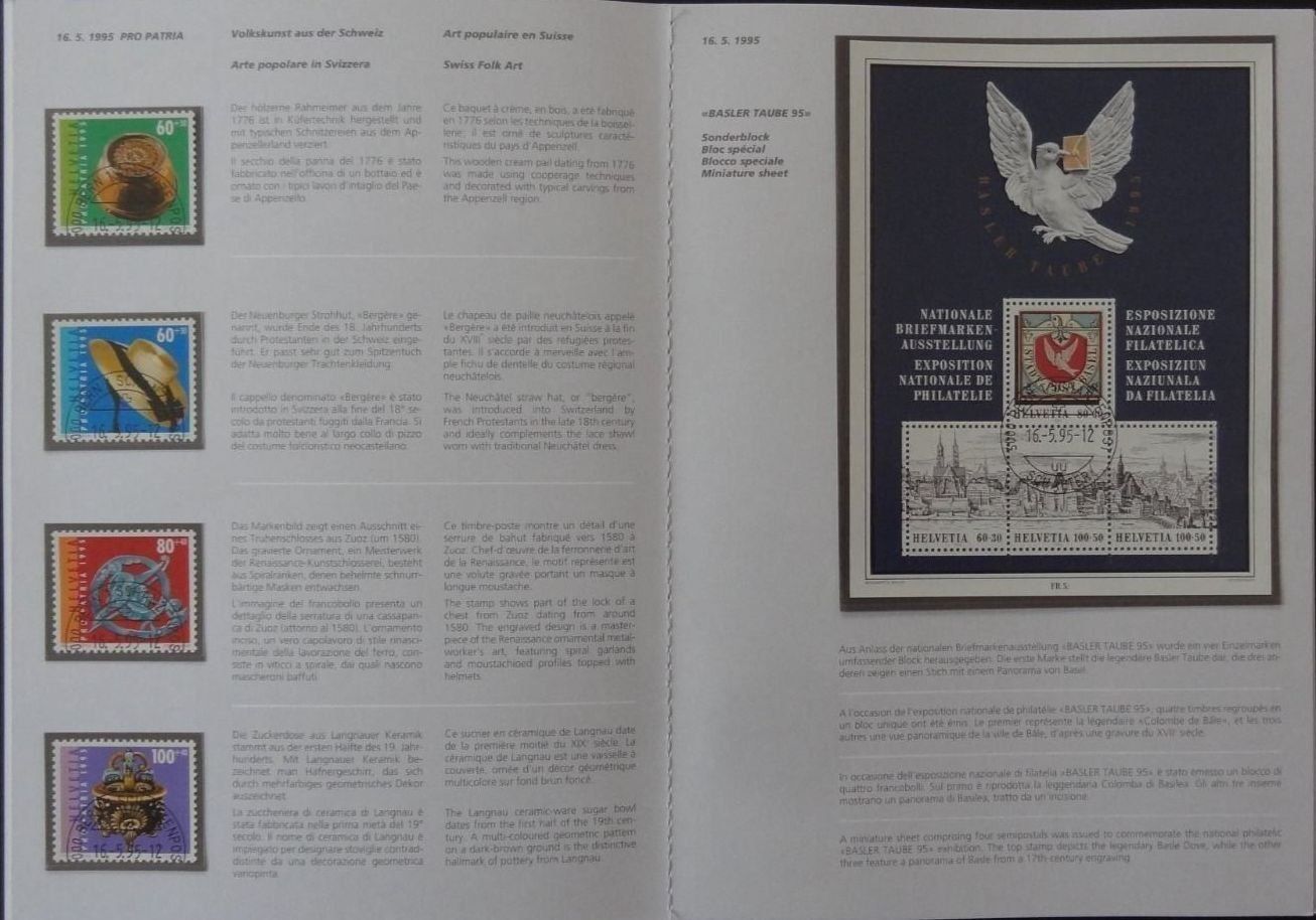 Tutti i francobolli: 1995 Jahrbuch Ersttagsstempel – Usato da Eggersriet venduto da stamp303 1