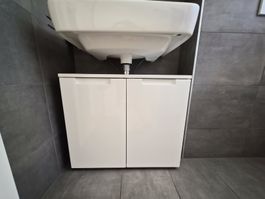 Meuble sous vasque blanc à poser au sol - H 60 x L 70 x P 35
